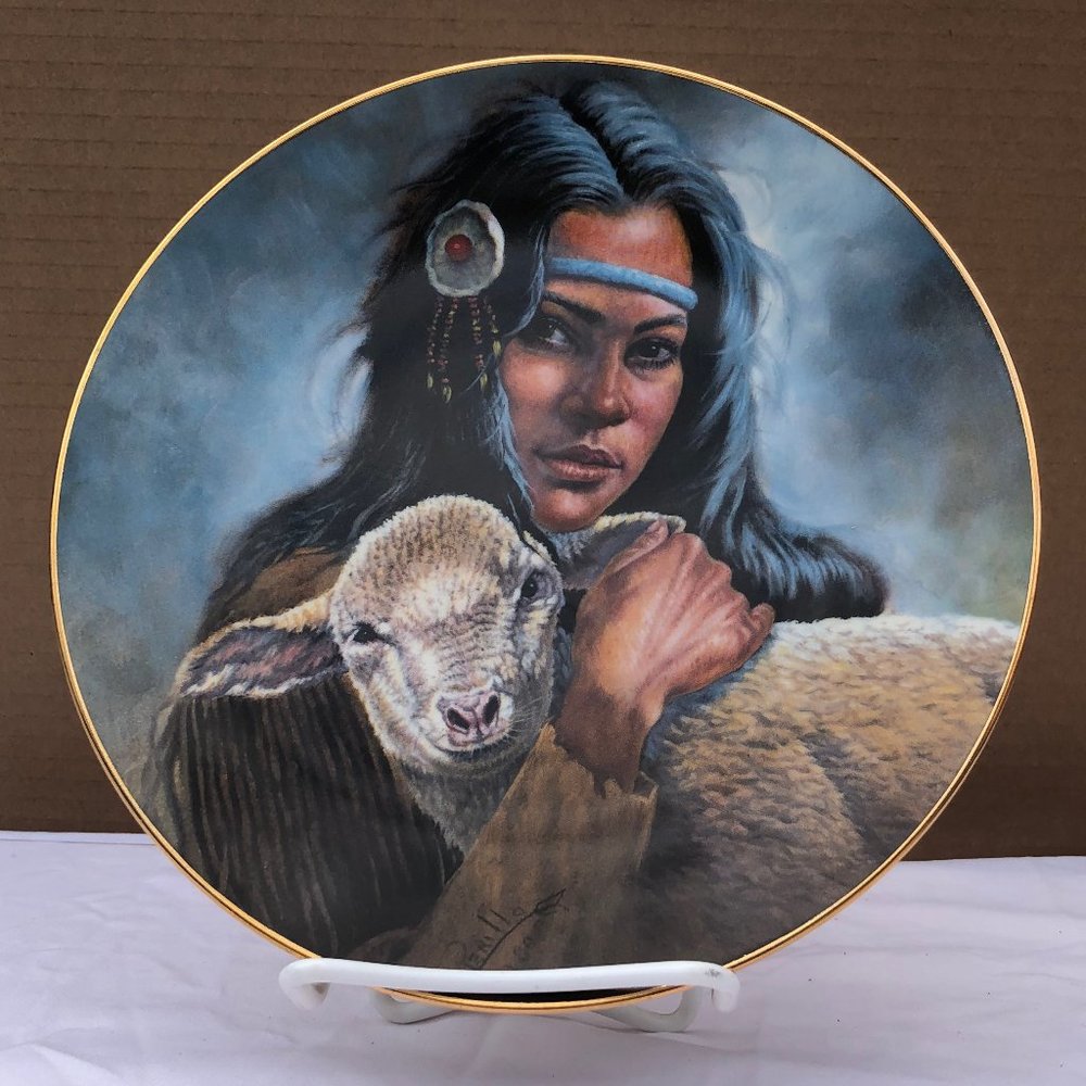 Vintage Collector plate "Lily of the Mohawks" by Gregory Perillo